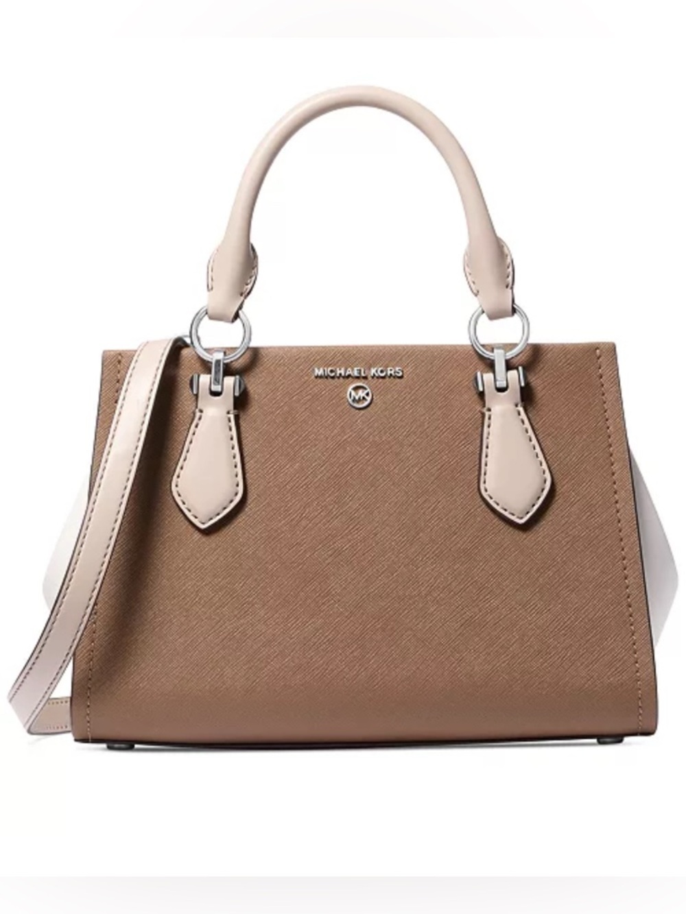 Michael Kors Marilyn Brown and Beige  Satchel - crossbody